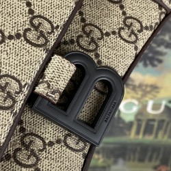 GUCCİ BALENCİAGA THE HACKER PROJECT HOURGLASS SMALL TOP HANDLE BAG HAKİKİ DERİ