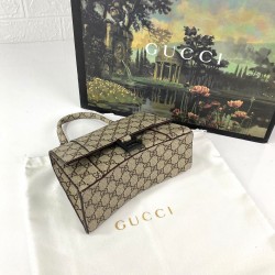 GUCCİ BALENCİAGA THE HACKER PROJECT HOURGLASS SMALL TOP HANDLE BAG HAKİKİ DERİ