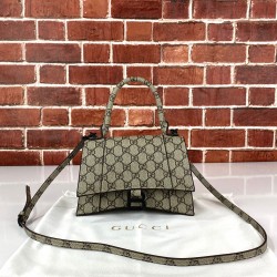 GUCCİ BALENCİAGA THE HACKER PROJECT HOURGLASS SMALL TOP HANDLE BAG HAKİKİ DERİ