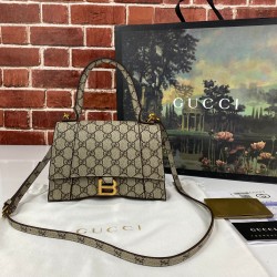 GUCCİ BALENCİAGA THE HACKER PROJECT HOURGLASS SMALL TOP HANDLE BAG HAKİKİ DERİ