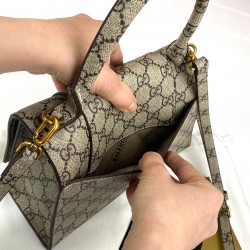GUCCİ BALENCİAGA THE HACKER PROJECT HOURGLASS SMALL TOP HANDLE BAG HAKİKİ DERİ