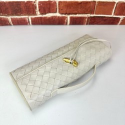 BOTTEGA VENETA ANDİAMO CLUTCH %100 HAKİKİ DERİ ÇANTA BEJ