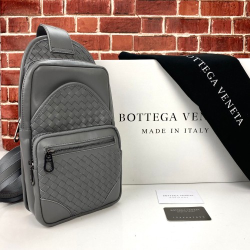 BOTTEGA VENETA WAİST BAG %100 HAKİKİ DERİ GRİ OMUZ ÇANTASI 