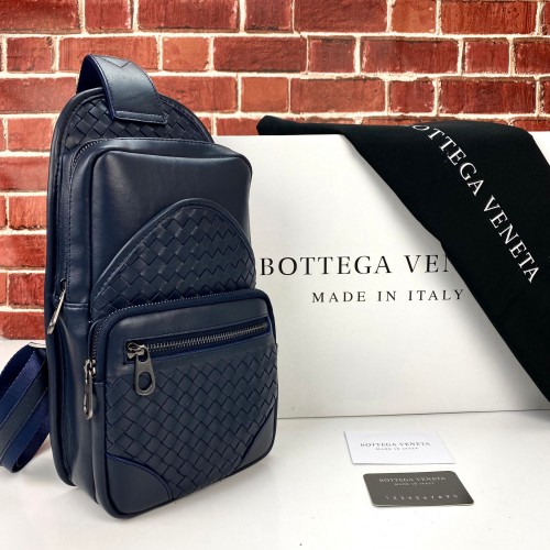BOTTEGA VENETA WAİST BAG %100 HAKİKİ DERİ LACİVERT OMUZ ÇANTASI 
