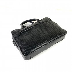 BOTTEGA VENETA BRİEFCASE HAKİKİ DERİ EVRAK VE LAPTOP ÇANTASI SİYAH