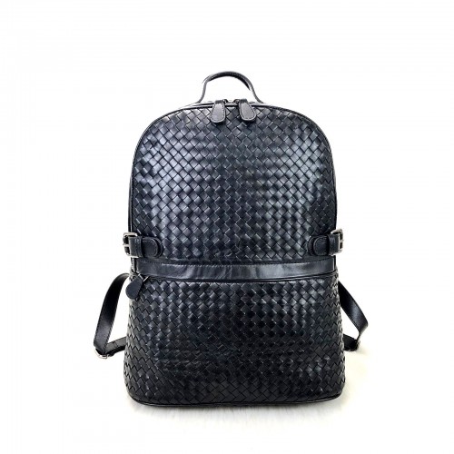 BOTTEGA VENETA İNTRECCİATO BACKPACK HAKİKİ DERİ SIRT ÇANTASI SİYAH