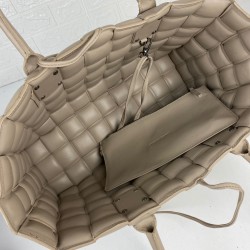 BOTTEGA VENETA PADDED CABAT MEDİUM TOTE BAG HAKİKİ DERİ ÇANTA VİZON