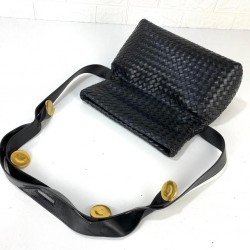BOTTEGA VENETA COBBLE SHOULDER BAG HAKİKİ DERİ ÇANTA SİYAH