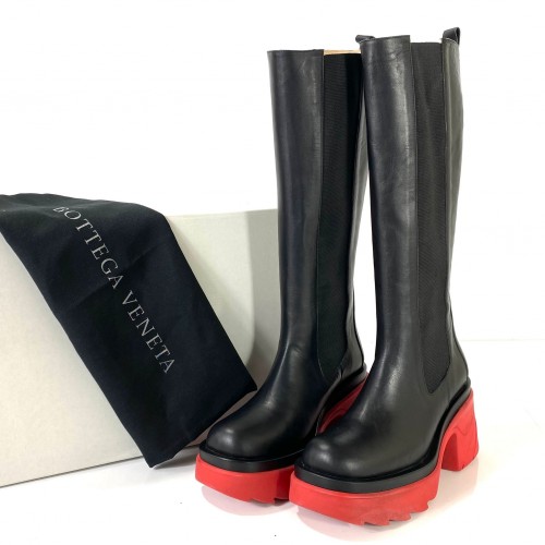 BOTTEGA VENETA FLASH CHELSEA BOOTS SİYAH/KIRMIZI