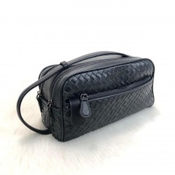 BOTTEGA VENETA TOİLETRY KİT HAKİKİ DERİ UNİSEX EL ÇANTASI SİYAH