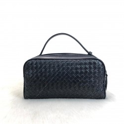 BOTTEGA VENETA TOİLETRY KİT HAKİKİ DERİ UNİSEX EL ÇANTASI SİYAH
