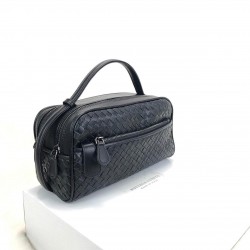 BOTTEGA VENETA TOİLETRY KİT HAKİKİ DERİ UNİSEX EL ÇANTASI SİYAH