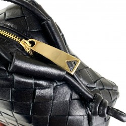 BOTTEGA VENETA LOOP MEDİUM CROSSBODY BAG HAKİKİ DERİ ÇANTA SİYAH