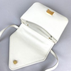 BOTTEGA VENETA MOUNT ENVELOPE BAG HAKİKİ DERİ ÇANTA KIRIK BEYAZ