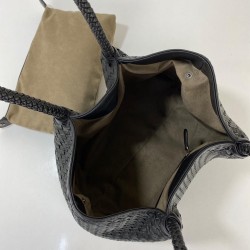 BOTTEGA VENETA TOTE BAG HAKİKİ DERİ ÇANTA SİYAH 