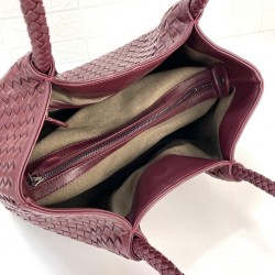 BOTTEGA VENETA TOTE BAG HAKİKİ DERİ ÇANTA BORDO