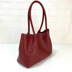BOTTEGA VENETA TOTE BAG HAKİKİ DERİ ÇANTA KIRMIZI