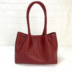 BOTTEGA VENETA TOTE BAG HAKİKİ DERİ ÇANTA KIRMIZI