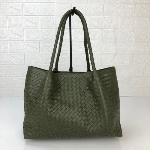 BOTTEGA VENETA SMALL TOTE BAG HAKİKİ DERİ ÇANTA YEŞİL