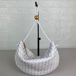 BOTTEGA VENETA TURN POUCH HAKİKİ DERİ ÇANTA BEYAZ