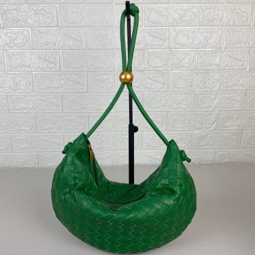 BOTTEGA VENETA TURN POUCH HAKİKİ DERİ ÇANTA YEŞİL