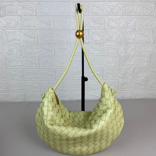 BOTTEGA VENETA TURN POUCH HAKİKİ DERİ ÇANTA AÇIK SARI