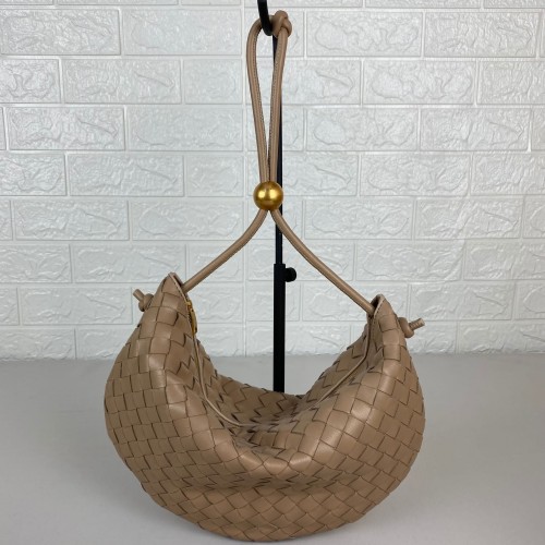 BOTTEGA VENETA TURN POUCH HAKİKİ DERİ ÇANTA KUM BEJİ