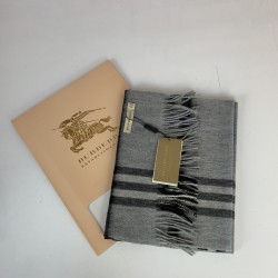 BURBERRY CLASSİC CHECK CASHMERE SCARF GERÇEK KAŞMİR ATKI GRİ