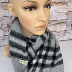 BURBERRY CLASSİC CHECK CASHMERE SCARF GERÇEK KAŞMİR ATKI GRİ