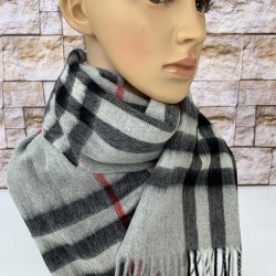 BURBERRY CLASSİC CHECK CASHMERE SCARF GERÇEK KAŞMİR ATKI GRİ