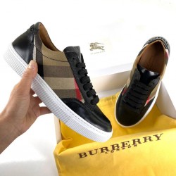 BURBERRY HOUSE CHECK AND LEATHER HAKİKİ DERİ ERKEK SNEAKER