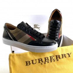 BURBERRY HOUSE CHECK AND LEATHER HAKİKİ DERİ BAYAN SNEAKER