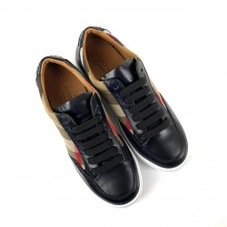 BURBERRY HOUSE CHECK AND LEATHER HAKİKİ DERİ BAYAN SNEAKER