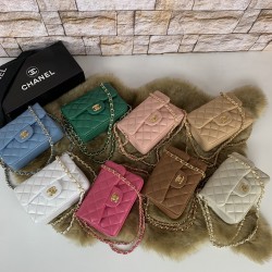 CHANEL MİNİ FLAP BAG 1.55 HAKİKİ DERİ ÇANTA KREM