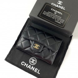 CHANEL FLAP WALLET MİNİ HAKİKİ DERİ CÜZDAN SİYAH