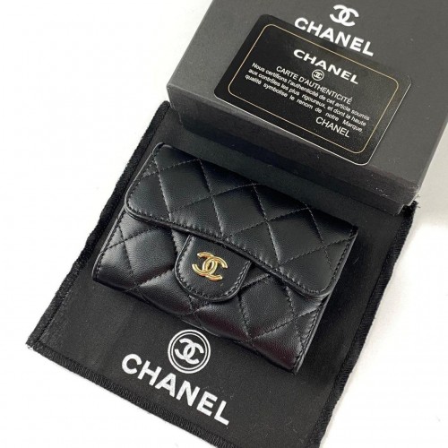 CHANEL FLAP WALLET MİNİ HAKİKİ DERİ CÜZDAN SİYAH