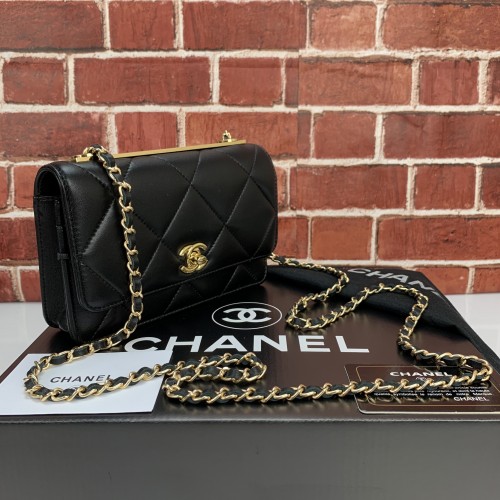 CHANEL TRENDY CC WOC BAG HAKİKİ DERİ SİYAH ÇANTA