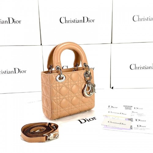 CHRİSTİAN DİOR MİNİ LADY DİOR BAG KREM GÜMÜŞ AKSESUAR