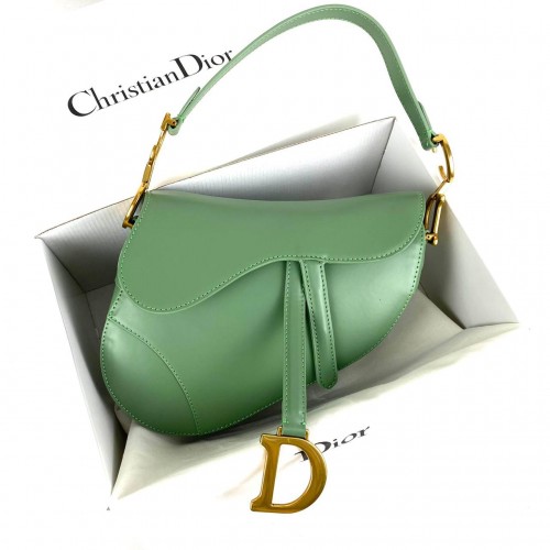 CHRİSTİAN DİOR SADDLE CALFSKİN BAG YEŞİL