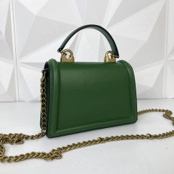 DOLCE&GABBANA SMALL DEVOTİON BAG HAKİKİ DERİ YEŞİL ÇANTA