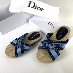 CHRİSTİAN DİOR CRİSS CROSS FLAT ESPADRİLLE SANDALS