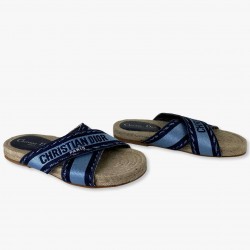 CHRİSTİAN DİOR CRİSS CROSS FLAT ESPADRİLLE SANDALS