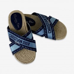 CHRİSTİAN DİOR CRİSS CROSS FLAT ESPADRİLLE SANDALS