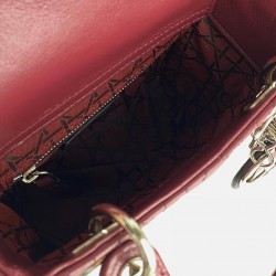 CHRİSTİAN DİOR MİNİ LADY DİOR BAG BORDO