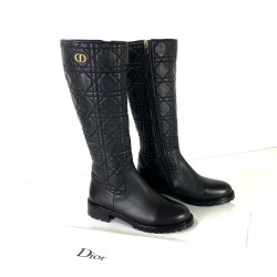 CHRİSTİAN DİOR QUİLTED CANNAGE HİGH BOOTS 