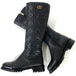 CHRİSTİAN DİOR QUİLTED CANNAGE HİGH BOOTS 