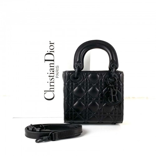 CHRİSTİAN DİOR MİNİ LADY DİOR BAG HAKİKİ DERİ ÇANTA SİYAH 