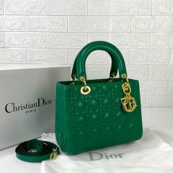 CHRİSTİAN DİOR MEDİUM LADY DİOR BAG HAKİKİ DERİ ÇANTA  YEŞİL