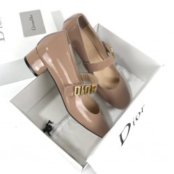 CHRİSTİAN DİOR MARY JANE BALLET PUMPS HAKİKİ DERİ BAYAN AYAKKABI PUDRA