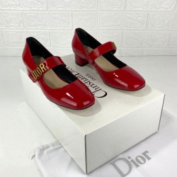 CHRİSTİAN DİOR MARY JANE BALLET PUMPS HAKİKİ DERİ BAYAN AYAKKABI KIRMIZI